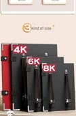 8K Çizim Defteri Seti - 4K Siyah Resim Klipsi (Kayışlı) + 50 8K Çizim Kağıdı + 2 Büyük Resim Klipsi - 8