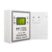 Magicvoice MV-CC2000 USB Duvar Tipi Programlı 20 Adet MP3 Formatı Zil / İstiklal Marşlı Akıllı Dijital Okul Saati (Çan Takılabilir) - 1