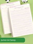 İngilizce Yazma Pratik Kağıdı - İngilizce Dikte Kağıdı (50 yaprak/kitap) - Model 3 - 6