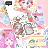 Prenses Kostüm ve Makyaj Çıkartma Kitabı - 4 Adet 100-Değişim Makyaj 1 (Araçlar Dahil) thumbnail 4