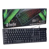 Hello HL-18744 Usb Kablolu Metal Kasa Mekanik Hisli RGB Işıklı Oyuncu Gaming Klavye - 3