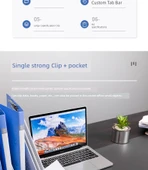 A4 Dosya Klasörü - Uzun Tek Güç Klipsi Cebi - Mavi - 5'li Paket - 7