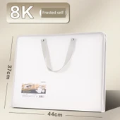 Sanat Portföy Çantası - 8K - Buzlu Beyaz Resim Çantası - 1