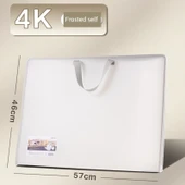 Sanat Portföy Çantası - 4K - Buzlu Beyaz El Çantası - 1