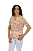 Kadın Kısa Kol Baskılı Bluz BGL-ST04703 - 3
