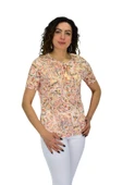 Kadın Kısa Kol Baskılı Bluz BGL-ST04703 - 4