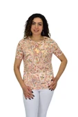Kadın Kısa Kol Baskılı Bluz BGL-ST04703 - 1