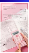 Bilimsel Hesap Makinesi - Pembe - HD Büyük Ekran (Ekran Yüzde 30 Artış) - 10
