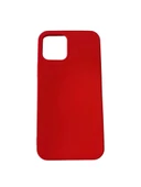 iPhone 12 ile Uyumlu Cappy Silikon Kılıf Kırmızı - 1