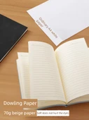Minimalist Koyun Derisi A5 Retro Yatay Çizgili Şık Defter - A5 Basit 2 kopya | Siyah (160 sayfa/kitap) - 6