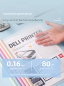 A4 Depolama Kitabı - Kalınlaştırılmış - 30 Paket - Morandi Renk Sistemi - Su Damlası Çubuğu - 5 Renk - 10mm Arka Genişlik - 4