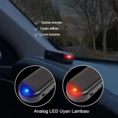 Araç Alarm Işığı Solar Enerjili LED Yanıp Sönen Hırsızlık Önleyici Sahte Güvenlik Uyarı Sistem - 8