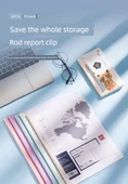A4 Depolama Kitabı - Kalınlaştırılmış - 20 Paket - Morandi Renk Sistemi - Su Damlası Çubuğu - 5 Renk - 10mm Arka Genişlik - 7