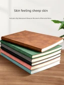 Minimalist Koyun Derisi A5 Retro Yatay Çizgili Şık Defter - A5 Basit 2 kopya | Siyah (160 sayfa/kitap) - 2