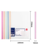A4 Depolama Kitabı - 30 Paket - Morandi Renk Sistemi - Su Damlası Çubuğu - 5 Renk - 8mm Arka Genişlik - 3