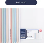 A4 Depolama Kitabı - 10 Paket - Morandi Renk Sistemi - Su Damlası Çubuğu - 5 Renk - 8mm Arka Genişlik - 1