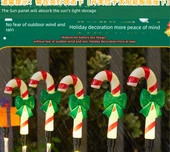 Renkli Noel Dekorasyon Işıkları - Hibrit Noel Baba - Güneş Enerjili - 11