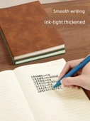 Minimalist Koyun Derisi A5 Retro Yatay Çizgili Şık Defter - Kalınlaştırılmış A5 Basit 2 | Gri (240 sayfa/kitap) - 5