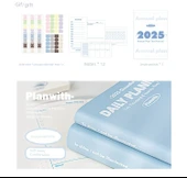 2025 Günlük Planlayıcı Defter - Açık Mavi - 210 Sayfa - 9