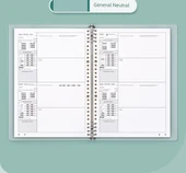 A4 B5 Yenilenebilir Kağıt Defter - B5/Wen Li Zong 9 Paket - 3 Kapağı + 4 Boş + 1 İngilizce + 4 Kare - 11