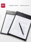 Deri A4 Yazı Klasörü - Gri - Manyetik Sabitleme - 2