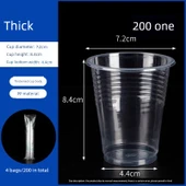 Tek Kullanımlık Plastik Bardak - 180ml - 200 Adet (4 Paket) - 1
