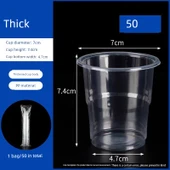 Tek Kullanımlık Plastik Bardak - 200ml - 50 Adet (1 Paket) - 1
