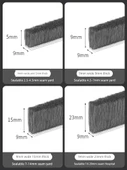 Kendinden Yapışkanlı Kapı Pencere Sızdırmazlık Şeridi - Kahverengi - 9mm Genişlik - 10m Uzunluk - 15mm Kalınlık - 5