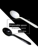 Tek Kullanımlık Plastik Kaşık - Beyaz Yuvarlak Başlık 500 (Bireysel Ambalaj) - 3