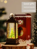Noel Işıklı Kar Müzik Kutusu - Küçük Yuvarlak Kardan Adam - Siyah - 5