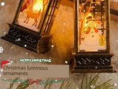 Noel Dekorasyonları Küçük Gece Lambası - Yeni Küçük Boy Bronz Oyuklu Ren Geyiği - 8