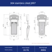 304 Paslanmaz Çelik Kilit Tokası - J007 - 1