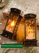 Noel Dekorasyonları Küçük Gece Lambası - Yeni Gelen Küçük Boy Fırça Altın Renkli Ren Geyiği - 3