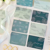 DIY Sanatsal Tebrik Kartları - Yeşil Taze Bitki - 6 Zarf ve Mühürleme Çıkartması thumbnail 3