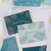 DIY Sanatsal Tebrik Kartları - Yeşil Taze Bitki - 6 Zarf ve Mühürleme Çıkartması thumbnail 6