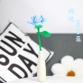 DIY Çiçek Yapı Blokları Buketi - Gül (Yıldız Mavi) thumbnail 1
