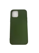 iPhone 12 Pro ile Uyumlu Cappy Silikon Kılıf Koyu Yeşil thumbnail 2
