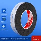 Kapı Sızdırmazlık Şeridi - 25mm Genişlik - 5m Uzunluk - 2mm Kalınlık - 1