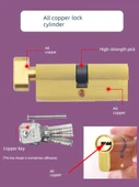 Evrensel 70mm Uzun Kapı Kolu Koruyucu - Erik Çiçeği Butonu Küçük 80 Yeşil Antika Alüminyum Kasa Bakır İç Çekirdek, 35-45mm Kapı Kalınlığı - 5