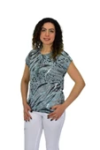 Kadın Kısa Kol Baskılı Bluz BGL-ST04706 - 3