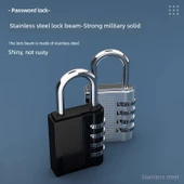 Su Geçirmez Paslanmaz Metal Kombinasyon Kilidi - Gümüş Mini - 5