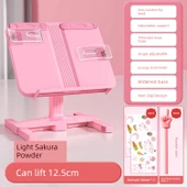 Ayarlanabilir Çocuk Kitaplık Kitap Tutucu - Açık Sakura Pudrası - H Tipi Kalın Taban - 1