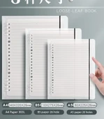 Seyyar Yapraklı Defter - Siyah B5 Kapağı - 2 Adet - 10