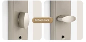 Kalınlaştırılmış Kum Nickel Panel, Anahtarsız Universal Alaşım Banyo Kapı Kilidi - 11