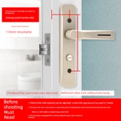Kalınlaştırılmış Kum Nickel Panel, Anahtarsız Universal Alaşım Banyo Kapı Kilidi - 1