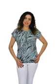 Kadın Kısa Kol Baskılı Bluz BGL-ST04706 - 5