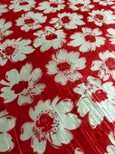 Kare Tek Kullanımlık Masa Örtüsü - Kırmızı Peony - 1.6x1.6 Metre - Model 1 - 4