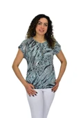 Kadın Kısa Kol Baskılı Bluz BGL-ST04706 - 8