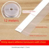 Kendinden Yapışkanlı Kapı ve Pencere Sızdırmazlık Şeridi - Kahverengi - 25mm - 12M - 1