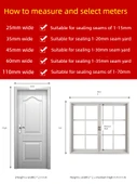 Kendinden Yapışkanlı Kapı ve Pencere Sızdırmazlık Şeridi - Kahverengi - 25mm - 12M - 5